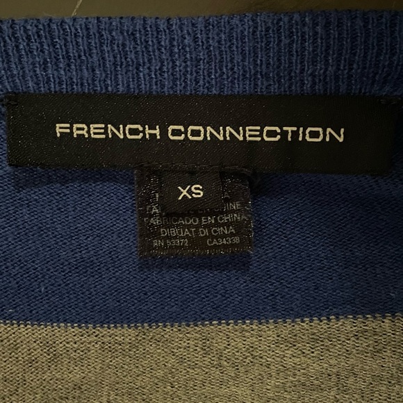 Blue and grey striped French Connection long sleeve. - Picture 5 of 5